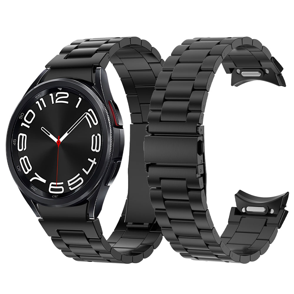 For Samsung Galaxy Watch6 Watch6 Classic Watch 5 Watch 5 Pro Flat Buckle Watch Strap Metal Replacement Watch Band For Samsung Galaxy Watch6 Watch6 Classic Watch 5 Watch 5 Pro Flat Buckle Watch Strap Metal Replacement Watch Band